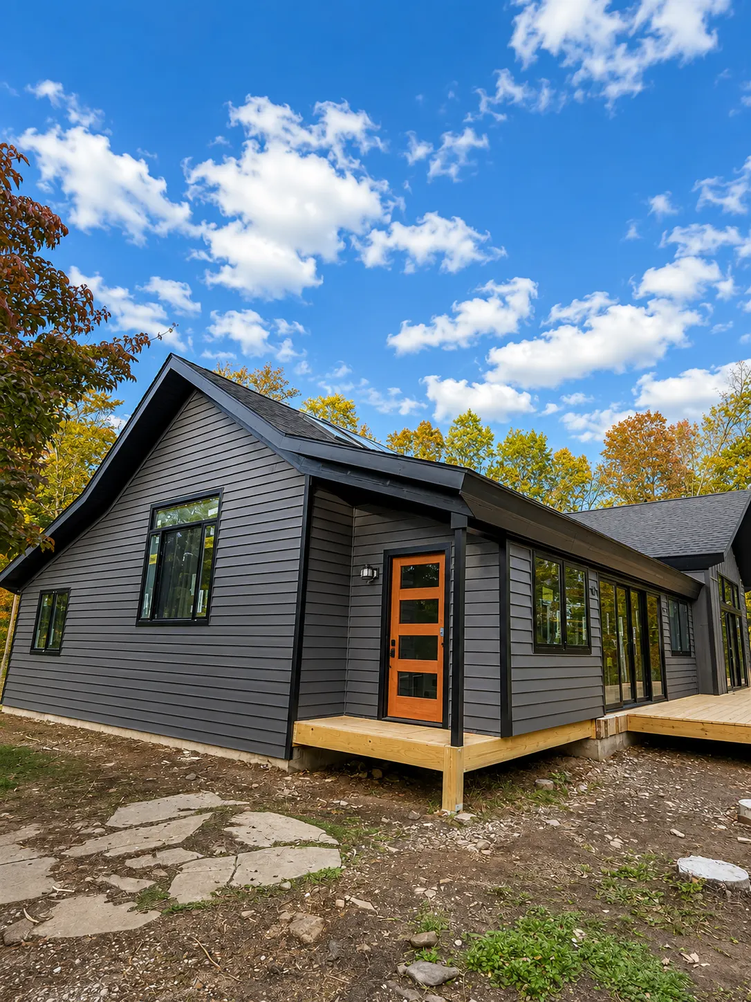 Charcoal-painted home exterior completed by Ariel's Painting LLC in Flemington, New Jersey